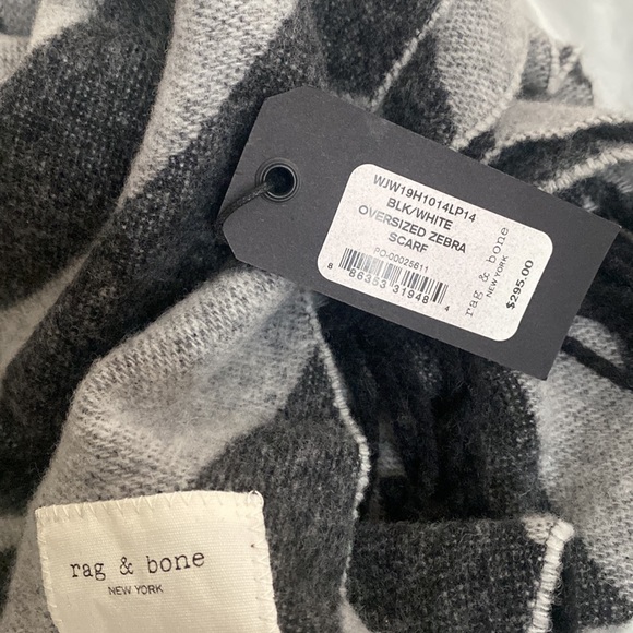 NWT Rag & Bone oversized zebra statement scarf. Soft!! Price firm - Picture 5 of 6